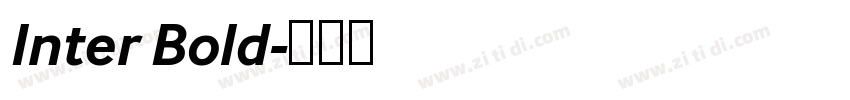 Inter Bold字体转换